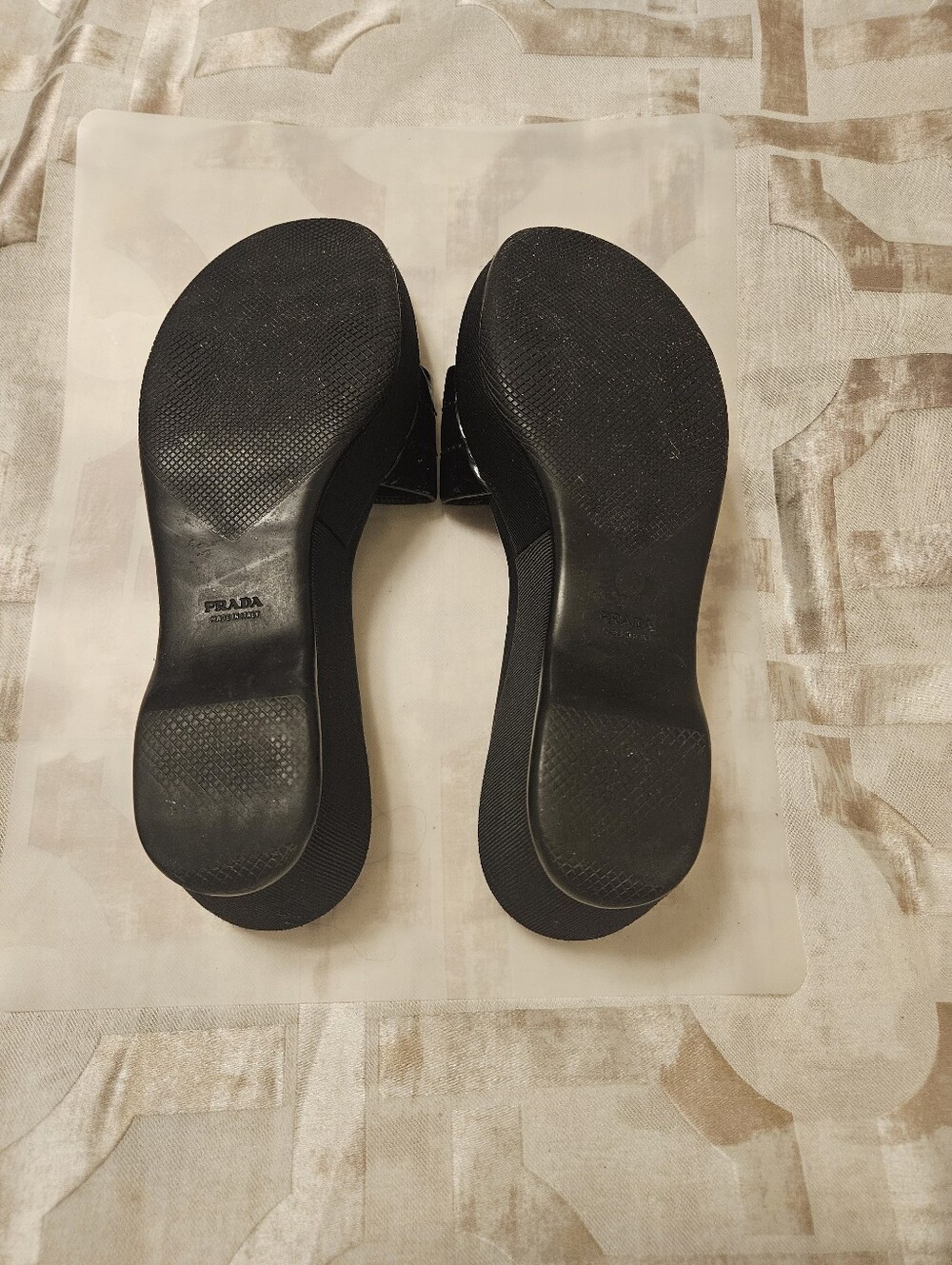 Prada Black Leather Slide Sandals EU 40.5 or US 10 - Picture 5 of 11